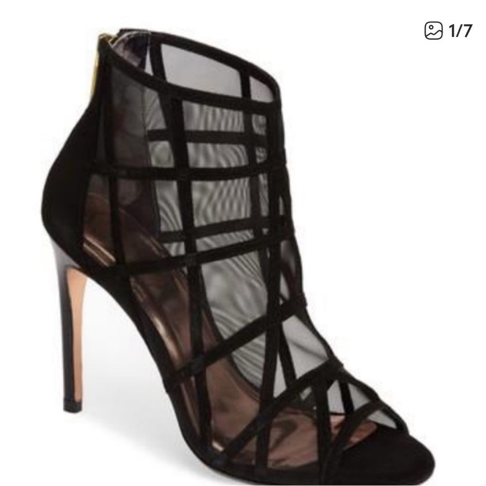 Ted Baker London Black Mesh Heels 39.5